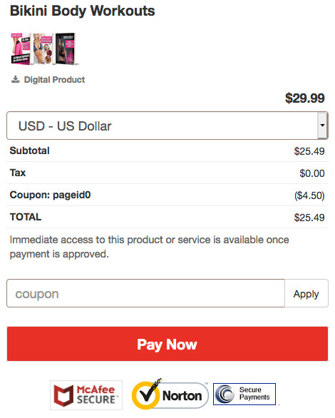 Bikini Body Workouts Discount Coupon